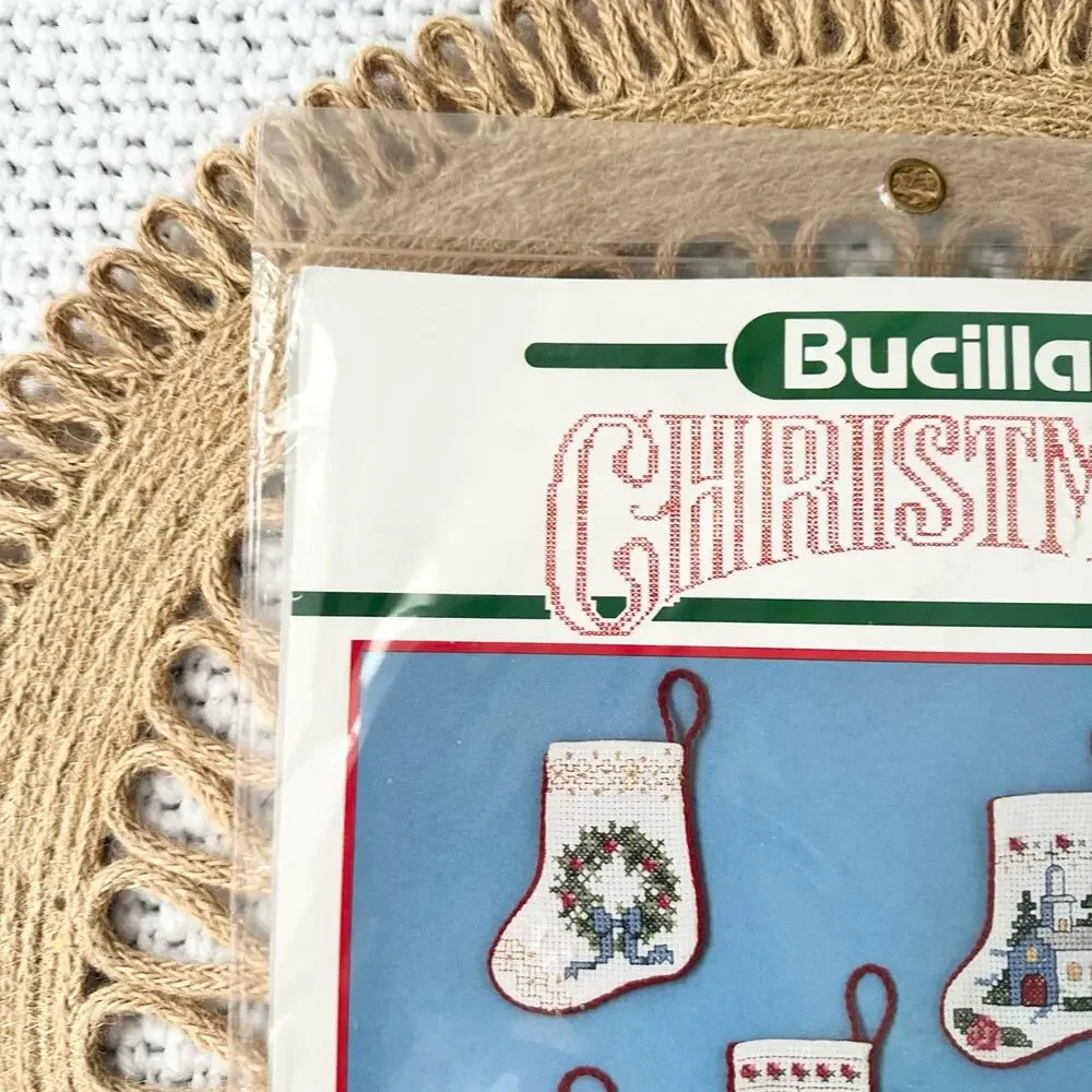 Bucilla Christmas 82842 10 Tiny Victorian Stockings Cross-Stitch Ornaments Kit